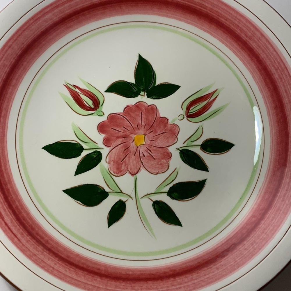 Stangl Pottery Bowls Wild Rose Set of Two Floral VTG Soup Salad Cereal 7.75β - Picture 5 of 15